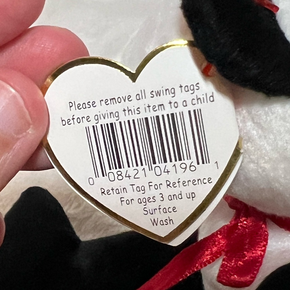 NWT Rare Errors Tag Ty Beanie Baby "Fortune" Panda Bear Retired 1997/1998 Plush - Picture 7 of 9